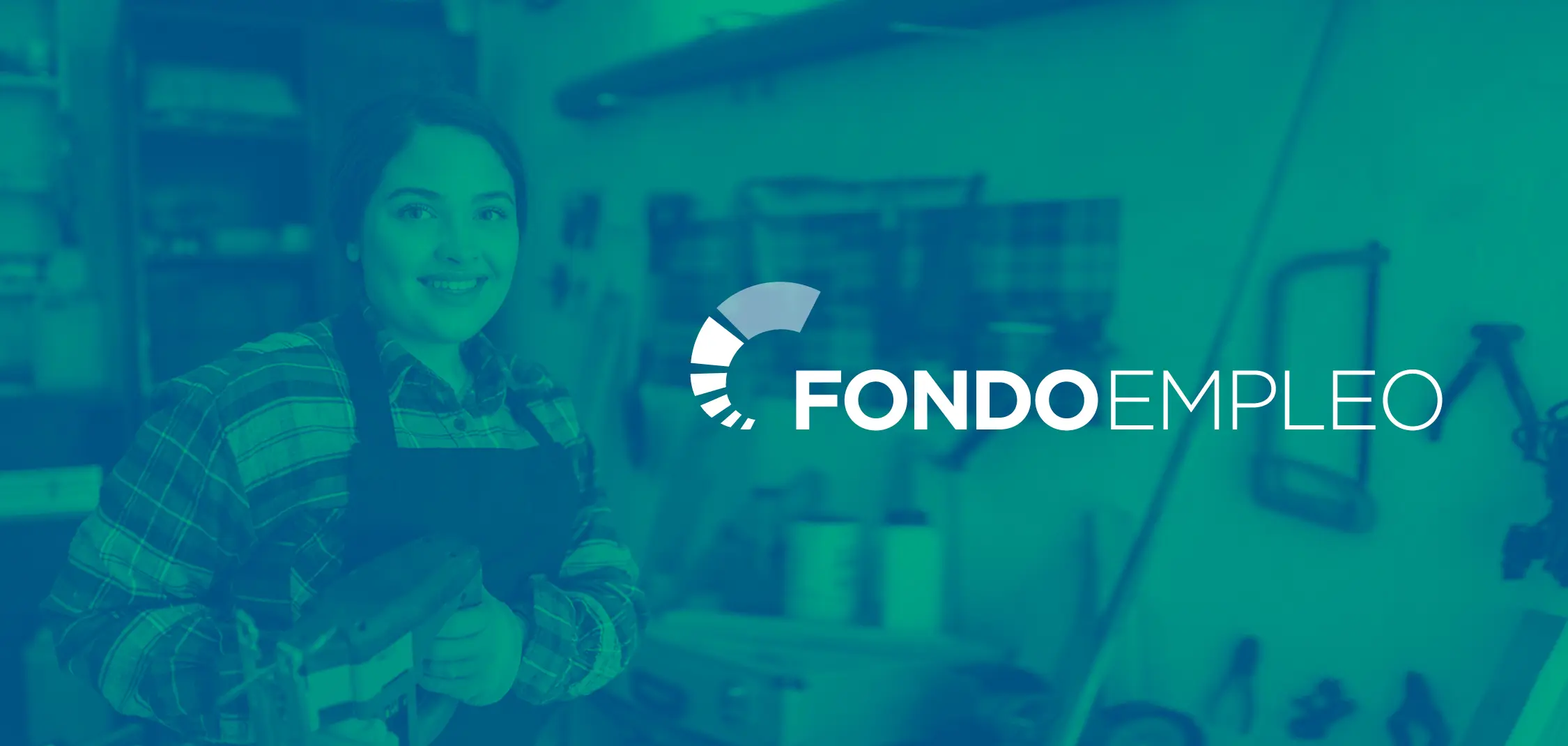 Imagen institucional de FONDOEMPLEO con logotipo blanco