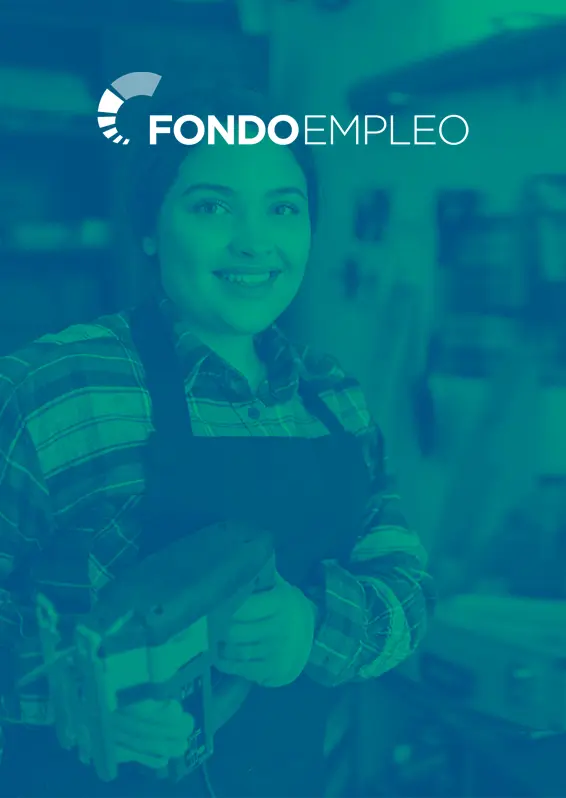 Imagen institucional de FONDOEMPLEO con logotipo blanco